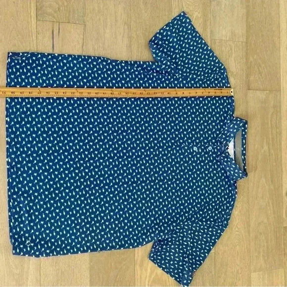 Blue Patterned Men's Polo Shirt - Picture 3 of 7